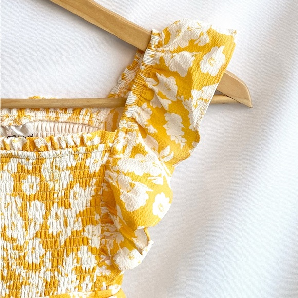 Rare Editions Girls Floral Romper | Yellow & White | Size 8 - Picture 2 of 9